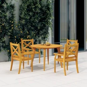 Sillas de comedor de jardín 4 uds madera maciza de acacia de vidaXL, Sillas de jardín - Ref: Foro24-3098660, Precio: 265,68 €...
