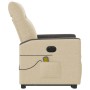 Sillón de masaje eléctrico reclinable elevable tela crema en Sillones | Comprar online en Foru.es
