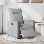 Sillón reclinable eléctrico tela gris claro en Sillones | Comprar online en Foru.es