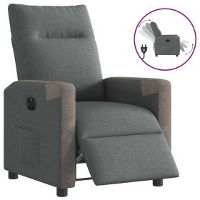 Sillón reclinable eléctrico de tela gris oscuro en Sillones | Comprar online en Foru.es