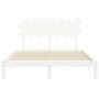 Estructura de cama matrimonio con cabecero madera maciza blanco de vidaXL, Camas y somieres - Ref: Foro24-3193732, Precio: 15...