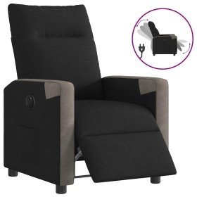 Sillón reclinable eléctrico de tela negro en Sillones | Comprar online en Foru.es