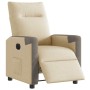 Sillón reclinable eléctrico de tela crema en Sillones | Comprar online en Foru.es