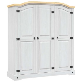 Armario madera de pino Mexicano estilo Corona blanco 3 puertas en Armarios roperos | Comprar online en Foru.es