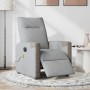 Sillón reclinable de masaje eléctrico tela gris claro en Sillones | Comprar online en Foru.es