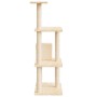 Rascador para gatos con postes de sisal color crema 119 cm de vidaXL, Mobiliario para gatos - Ref: Foro24-171518, Precio: 46,...