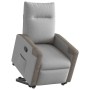 Sillón reclinable elevable de tela gris nube en Sillones | Comprar online en Foru.es