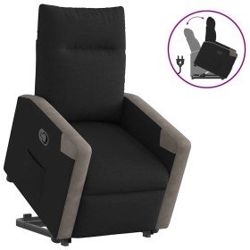 Sillón reclinable elevable tela negro en Sillones | Comprar online en Foru.es