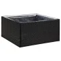 Jardinera ratán sintético negra 80x80x40 cm de vidaXL, Maceteros y jardineras - Ref: Foro24-319171, Precio: 68,33 €, Descuent...