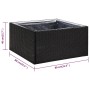 Jardinera ratán sintético negra 80x80x40 cm de vidaXL, Maceteros y jardineras - Ref: Foro24-319171, Precio: 73,93 €, Descuent...