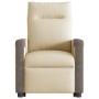 Sillón reclinable elevable de tela color crema en Sillones | Comprar online en Foru.es