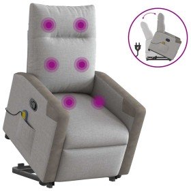 Sillón de masaje reclinable de pie de tela gris nube en Sillones | Comprar online en Foru.es