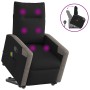 Sillón reclinable de masaje elevable tela negro en Sillones | Comprar online en Foru.es