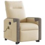 Silla de masaje reclinable de pie de tela color crema en Sillones | Comprar online en Foru.es