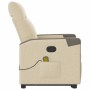 Silla de masaje reclinable de pie de tela color crema en Sillones | Comprar online en Foru.es