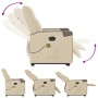 Silla de masaje reclinable de pie de tela color crema en Sillones | Comprar online en Foru.es