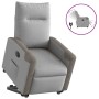 Sillón eléctrico reclinable elevable de tela gris nube en Sillones | Comprar online en Foru.es