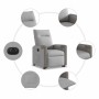 Sillón eléctrico reclinable elevable de tela gris nube en Sillones | Comprar online en Foru.es