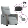 Sillón eléctrico reclinable elevable de tela gris claro en Sillones | Comprar online en Foru.es