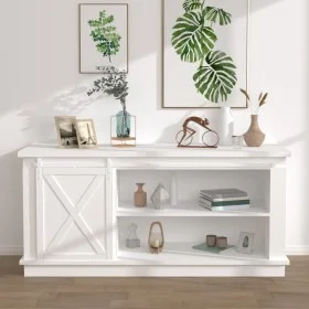 Weißer Mini-Schiebetürenschrank aus Kohlenstoffstahl, 183 cm von vidaXL, Türrahmen - Ref: Foro24-151698, Preis: 42,63 €, Raba...