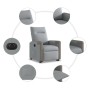 Sillón eléctrico reclinable elevable de tela gris claro en Sillones | Comprar online en Foru.es