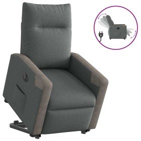 Sillón eléctrico reclinable elevable de tela gris oscuro en Sillones | Comprar online en Foru.es