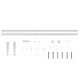 White carbon steel mini sliding door wardrobe kit 183 cm by vidaXL, doorframes - Ref: Foro24-151698, Price: 42,63 €, Discount: %