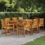 Juego de comedor de jardín 9 piezas madera maciza de acacia de vidaXL, Conjuntos de jardín - Ref: Foro24-3098681, Precio: 857...