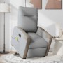 Sillón de masaje eléctrico reclinable elevable tela gris claro en Sillones | Comprar online en Foru.es