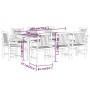 Juego de comedor de jardín 9 piezas madera maciza de acacia de vidaXL, Conjuntos de jardín - Ref: Foro24-3098681, Precio: 857...