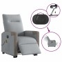 Sillón de masaje eléctrico reclinable elevable tela gris claro en Sillones | Comprar online en Foru.es