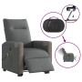 Sillón de masaje eléctrico reclinable elevable tela gris oscuro en Sillones | Comprar online en Foru.es