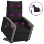Sillón de masaje eléctrico reclinable elevable tela negro en Sillones | Comprar online en Foru.es