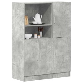 Set de muebles de cocina 2 pzas madera ingeniería gris hormigón en Estanterías | Comprar online en Foru.es