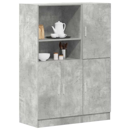 Set de muebles de cocina 2 pzas madera ingeniería gris hormigón en Estanterías | Comprar online en Foru.es