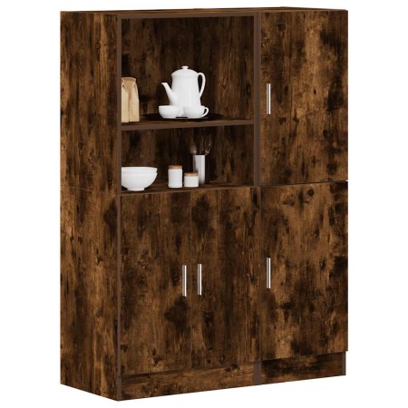 Set de muebles de cocina 2 pzas madera ingeniería roble ahumado en Estanterías | Comprar online en Foru.es