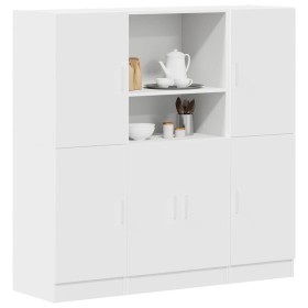 Mueble de cocina 3 piezas madera contrachapada blanca en Estanterías | Comprar online en Foru.es