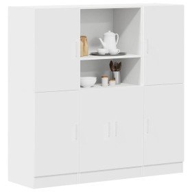 Mueble de cocina 3 piezas madera contrachapada blanca en Estanterías | Comprar online en Foru.es