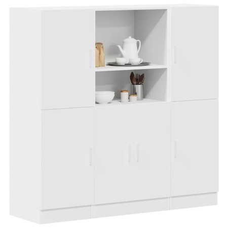 Mueble de cocina 3 piezas madera contrachapada blanca en Estanterías | Comprar online en Foru.es