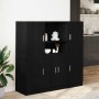 Mueble de cocina 3 piezas madera contrachapada negro en Estanterías | Comprar online en Foru.es