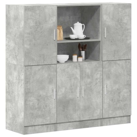 Set de muebles de cocina 3 pzas madera ingeniería gris hormigón en Estanterías | Comprar online en Foru.es