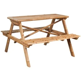 Mesa de pícnic de bambú 115x115x81 cm de vidaXL, Mesas de jardín - Ref: Foro24-341754, Precio: 137,98 €, Descuento: %