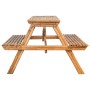 Mesa de pícnic de bambú 115x115x81 cm de vidaXL, Mesas de jardín - Ref: Foro24-341754, Precio: 139,04 €, Descuento: %