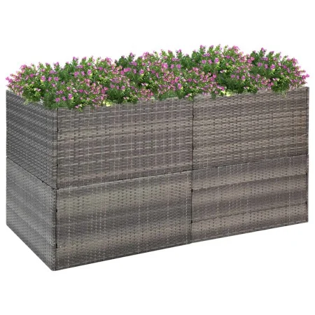 Jardinera ratán sintético gris 157x80x80 cm de vidaXL, Maceteros y jardineras - Ref: Foro24-319178, Precio: 128,55 €, Descuen...