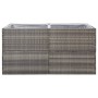 Jardinera ratán sintético gris 157x80x80 cm de vidaXL, Maceteros y jardineras - Ref: Foro24-319178, Precio: 151,63 €, Descuen...