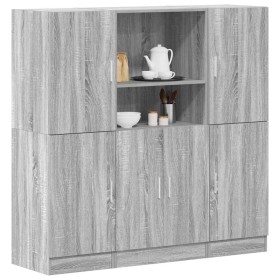 Set de muebles de cocina 3 pzas madera ingeniería gris sonoma en Estanterías | Comprar online en Foru.es