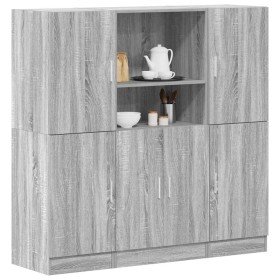 Set de muebles de cocina 3 pzas madera ingeniería gris sonoma en Estanterías | Comprar online en Foru.es