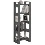 Estantería/divisor de espacios madera maciza gris 60x35x160 cm de vidaXL, Librerías y estanterías - Ref: Foro24-813891, Preci...