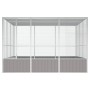 Jaula pájaros acero galvanizado gris 302,5x324,5x211,5 cm de vidaXL, Pies y jaulas para pájaros - Ref: Foro24-171553, Precio:...