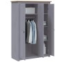Armario 3 puertas madera pino Panamá Range gris 118x50x171,5cm en Armarios roperos | Comprar online en Foru.es